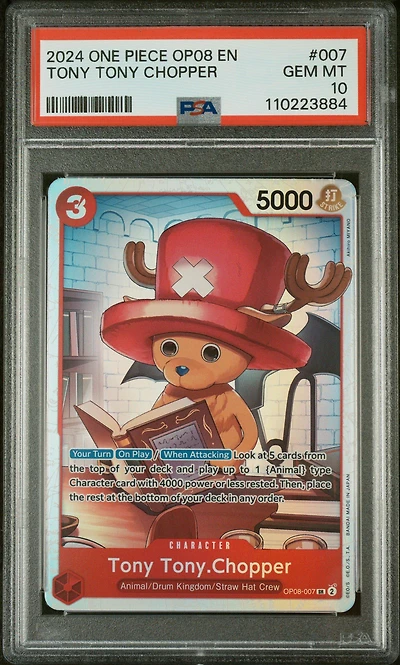 2024 One Piece Op08-two Legends 007 Tony Tony Chopper PSA 10