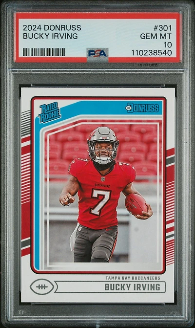 2024 Panini Donruss 301 Bucky Irving PSA 10