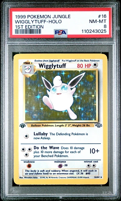 1999 Pokemon Jungle 16 Wigglytuff-holo 1st Edition PSA