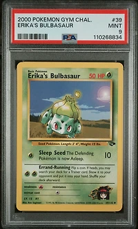 2000 Pokemon Gym Challenge 39 Erika's Bulbasaur PSA
