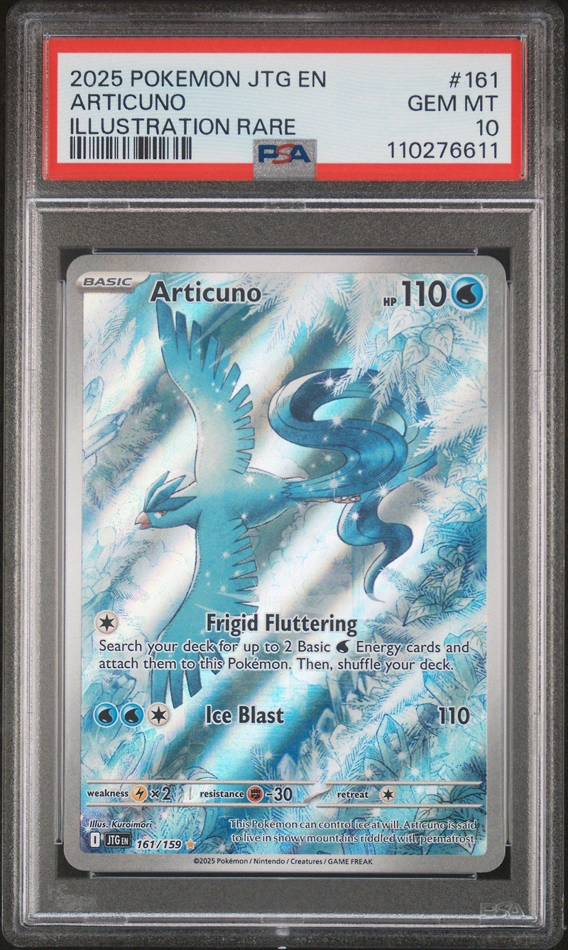 2025 Pokemon Jtg En-journey Together 161 Articuno Illustration Rare PSA