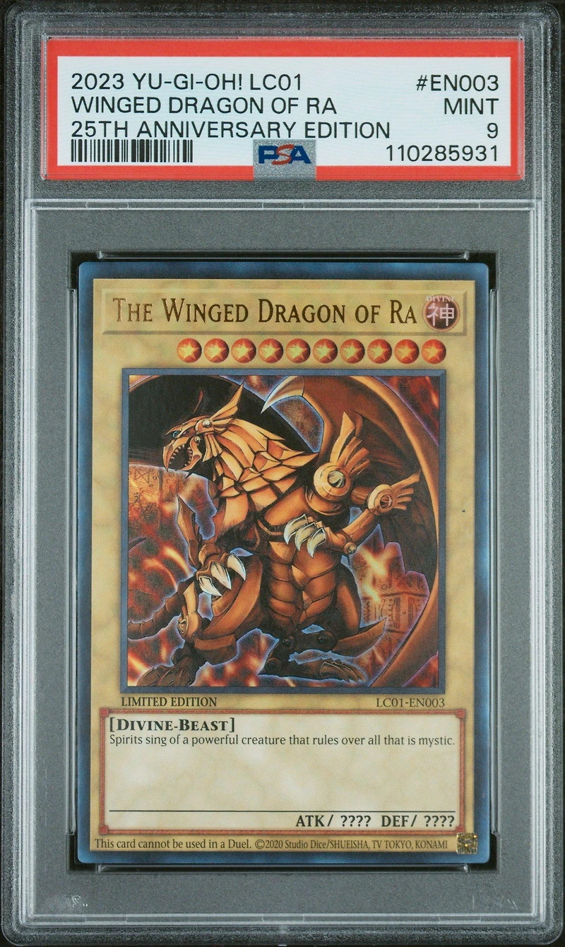 2023 Yu-gi-oh! Lc01-legendary Collection: 25th Anniversary Edition En003 The Winged Dragon Of Ra PSA