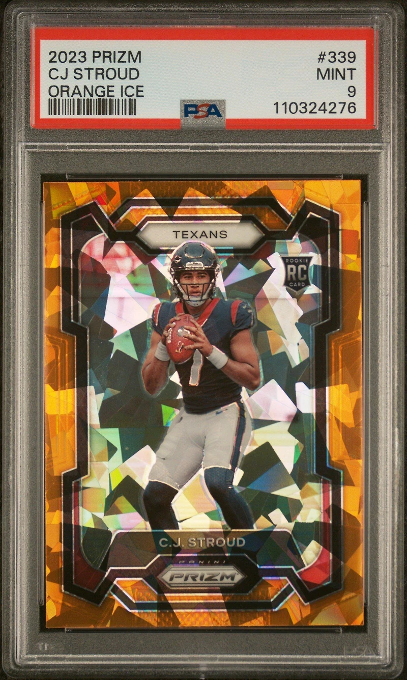 2023 Panini Prizm 339 Cj Stroud Orange Ice PSA 9