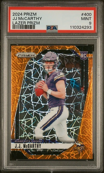 2024 Panini Prizm 400 Jj Mccarthy Lazer Prizm PSA 9
