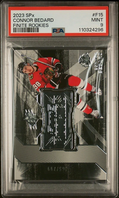 2023 Spx Finite Rookies F15 Connor Bedard PSA 9