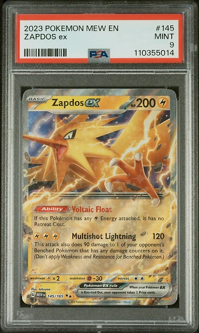 2023 Pokemon Mew En-151 Zapdos Ex PSA