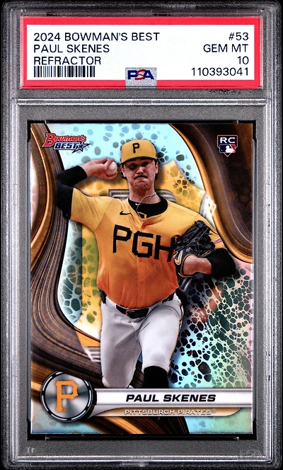 2024 Bowman's Best 53 Paul Skenes Refractor PSA 10