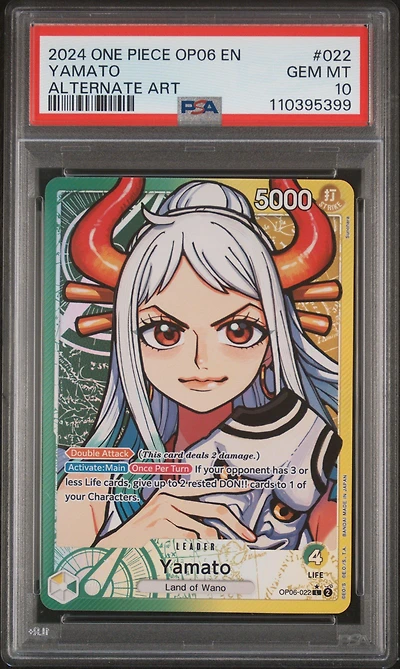2024 One Piece Op06-wings Of The Captain 022 Yamato Alternate Art PSA 10