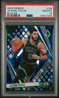 2023 Panini Phoenix 145 Jayson Tatum Blue Ice PSA 10