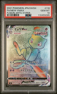 2021 Pokemon Japanese Sword & Shield Fusion Arts Full Art/mew Vmax-hyper PSA