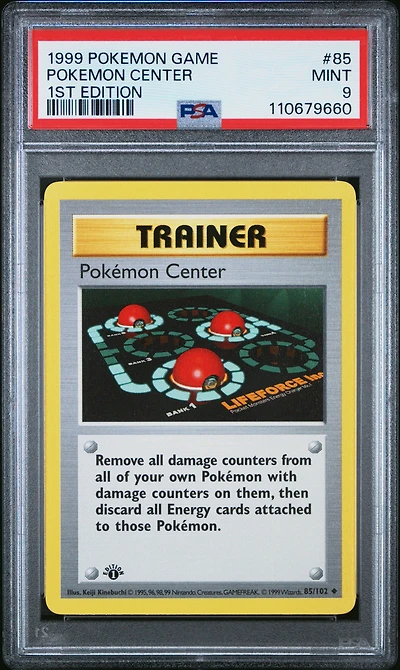 1999 Pokemon Game 85 Pokemon Center 1st Edition PSA 9