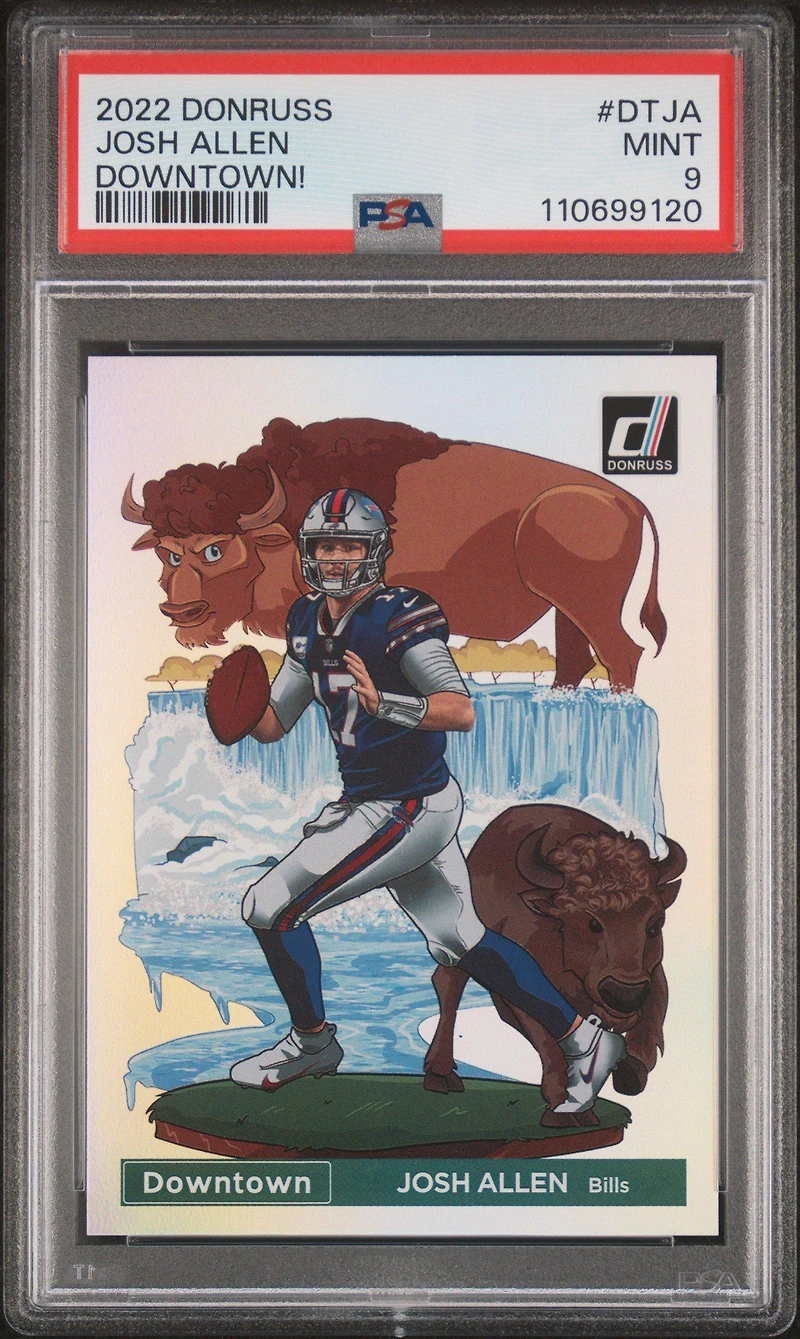 2022 Panini Donruss Downtown Dtja Josh Allen PSA 9