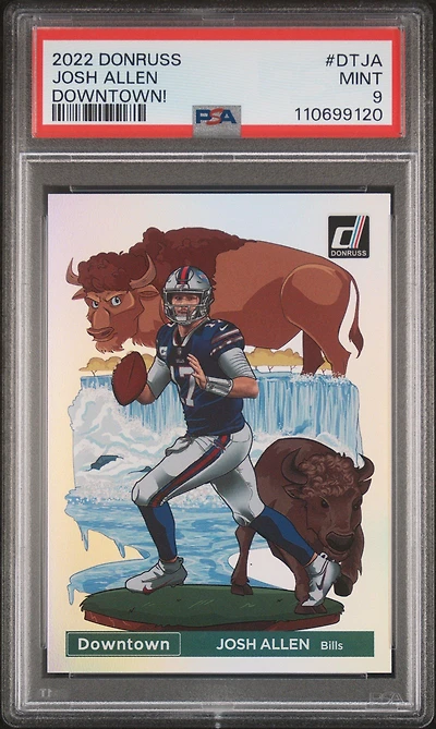 2022 Panini Donruss Downtown Dtja Josh Allen PSA 9
