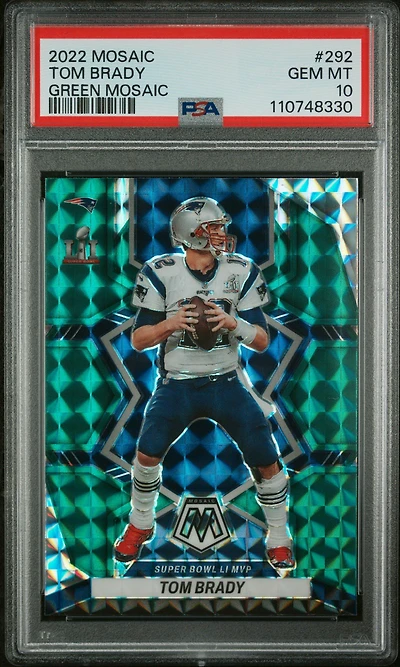 Panini Mosaic Tom Brady Green Mosaic PSA 10
