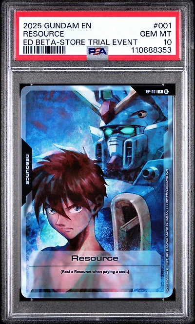 2025 Gundam Edition Beta Promos 001 Resource Store Trial Event PSA 10