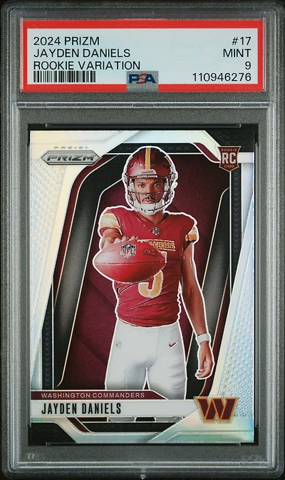 2024 Panini Prizm Rookie Variation 17 Jayden Daniels PSA 9