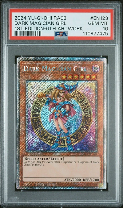 2024 Yu-gi-oh! Ra03-quarter Century Bonanza En123 Dark Magician Girl 1st Edition-6th Tcg Artwork PSA 10