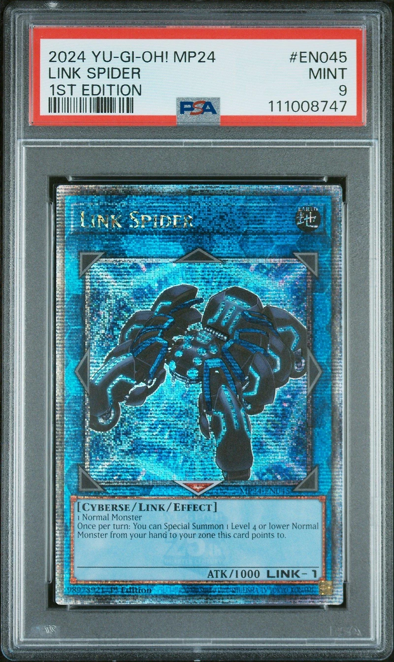 2024 Yu-gi-oh! Mp24-25th Anniversary Tin: Dueling Mirrors En045 Link Spider 1st Edition PSA 9