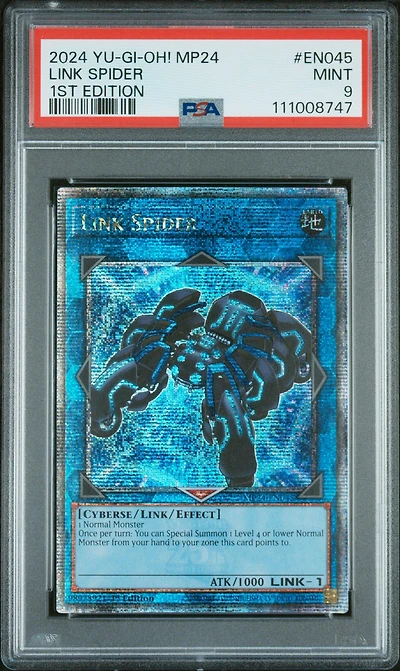2024 Yu-gi-oh! Mp24-25th Anniversary Tin: Dueling Mirrors En045 Link Spider 1st Edition PSA 9