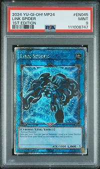 2024 Yu-gi-oh! Mp24-25th Anniversary Tin: Dueling Mirrors En045 Link Spider 1st Edition PSA 9