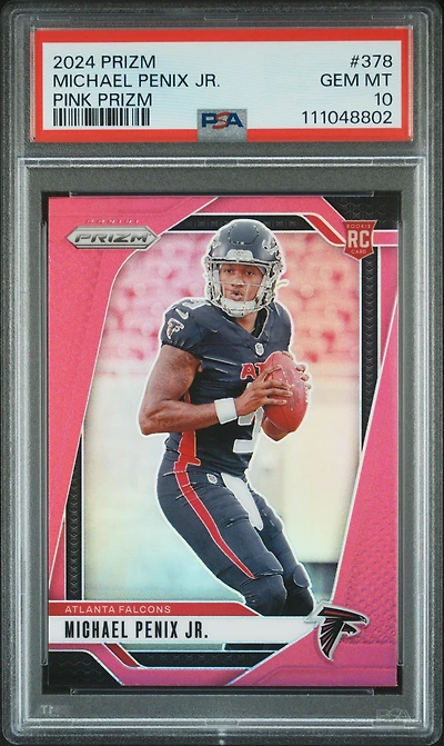 2024 Panini Prizm 378 Michael Penix Jr. Pink Prizm PSA 10