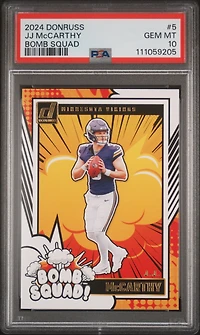 2024 Panini Donruss Bomb Squad 5 Jj Mccarthy PSA 10