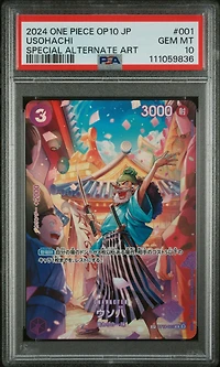 2024 One Piece Japanese Op10-royal Blood 001 Usohachi Special Alternate Art PSA 10