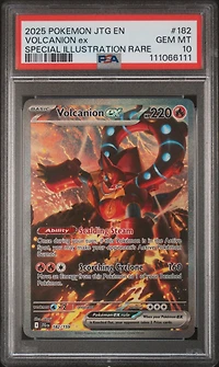 2025 Pokemon Jtg En-journey Together 182 Volcanion Ex Special Illustration Rare PSA
