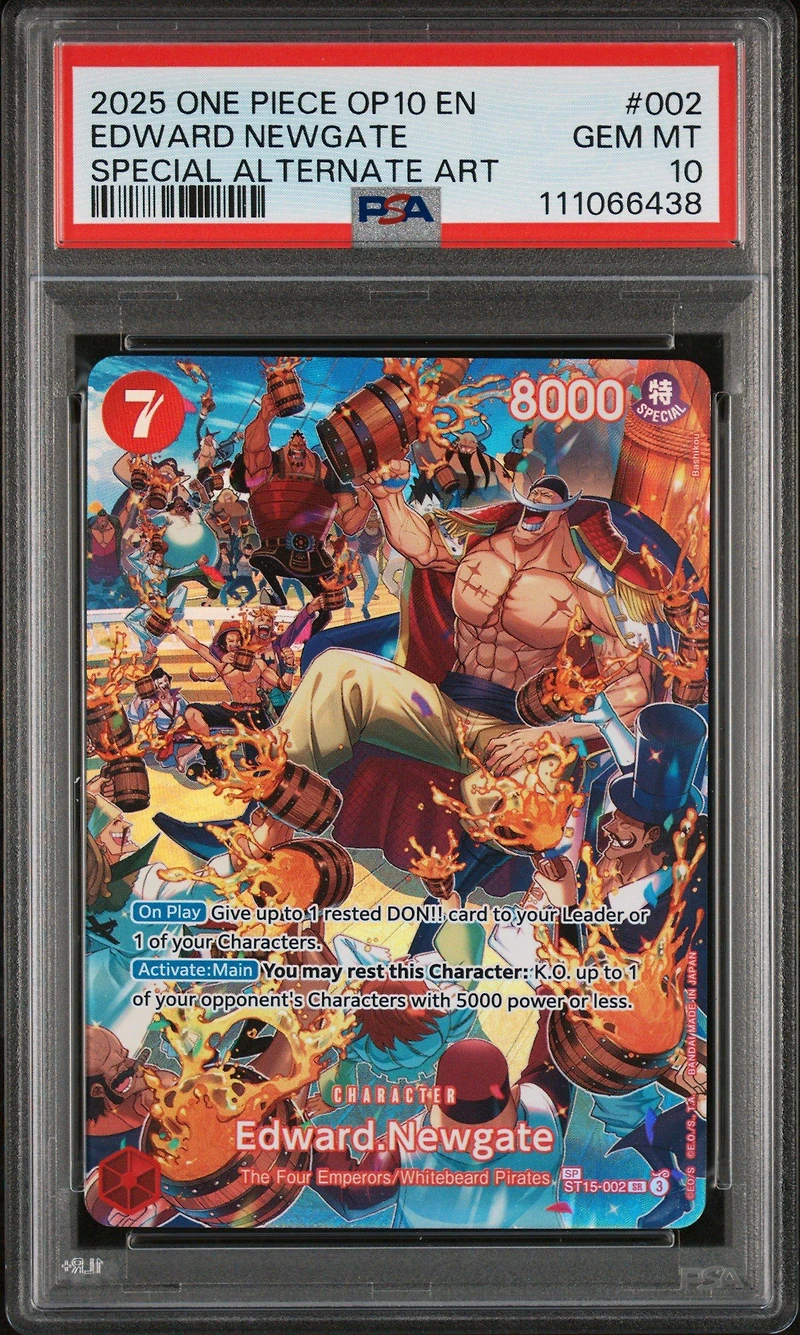 2025 One Piece Op10-royal Blood 002 Edward Newgate Special Alternate Art PSA 10