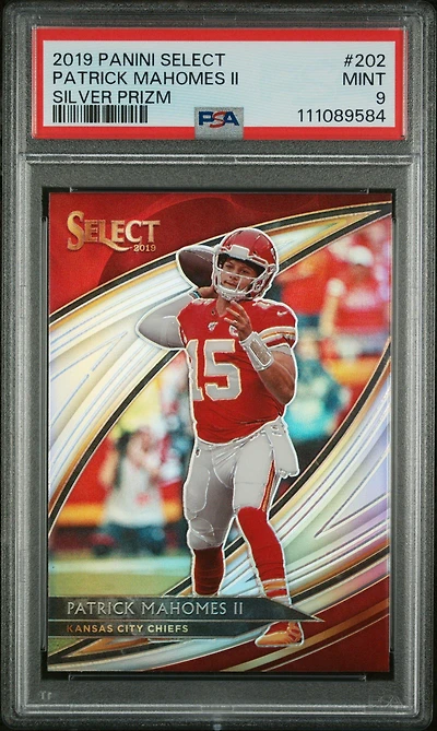 2019 Panini Select 202 Patrick Mahomes Ii Silver Prizm PSA 9