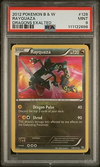 2012 Pokemon Black & White Dragons Exalted 128 Rayquaza PSA