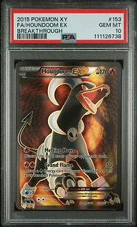 2015 Pokemon Xy Breakthrough 153 Full Art/houndoom Ex PSA 10