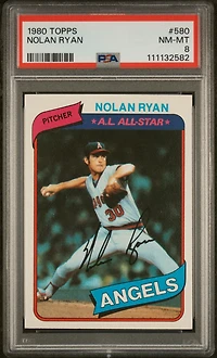 1980 Topps 580 Nolan Ryan PSA 8