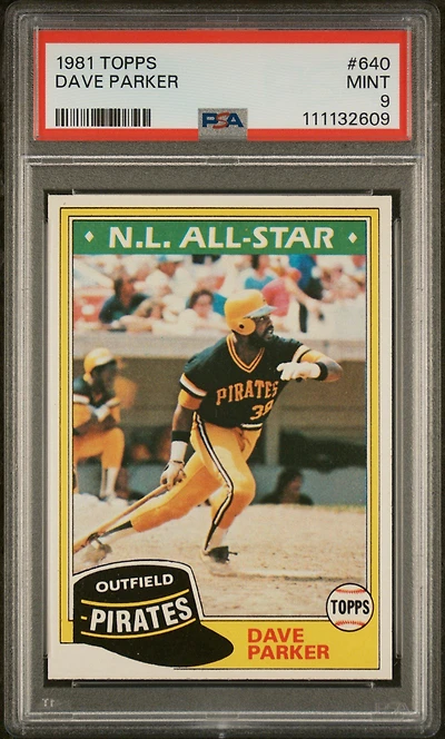 1981 Topps 640 Dave Parker PSA 9