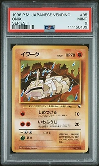1998 Pokemon Japanese Vending 95 Onix Series Ii PSA 9