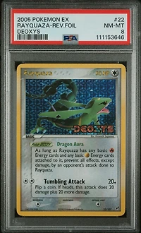 2005 Pokemon Ex Deoxys 22 Rayquaza-reverse Foil PSA 8