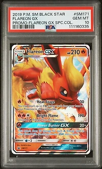 2019 Pokemon Sm Black Star Promo Sm171 Flareon Gx Flareon Gx Special Collection PSA 10