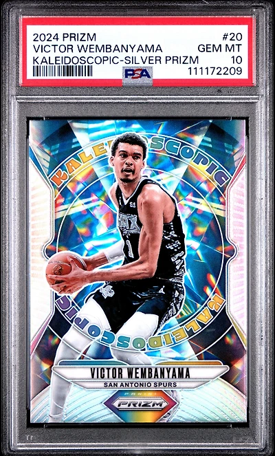 2024 Panini Prizm Kaleidoscopic 20 Victor Wembanyama Silver Prizm PSA 10