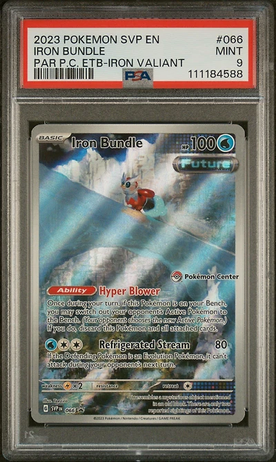 2023 Pokemon Svp En-sv Black Star Promo 066 Iron Bundle Paradox Rift Pokemon Center Elite Trainer Box-iron Valiant PSA