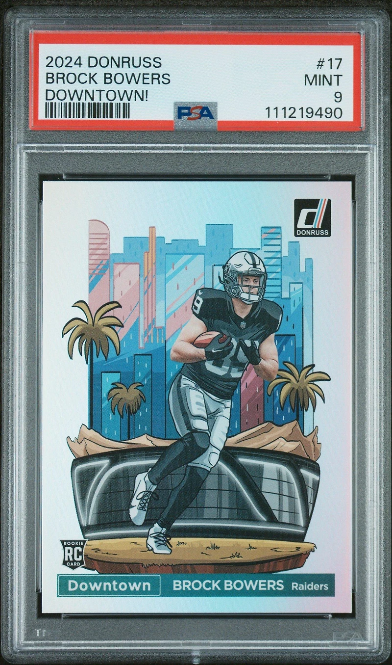 2024 Panini Donruss Downtown! 17 Brock Bowers PSA