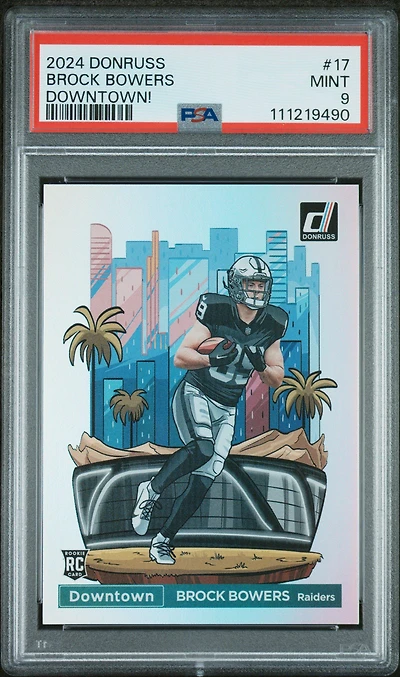 2024 Panini Donruss Downtown! 17 Brock Bowers PSA