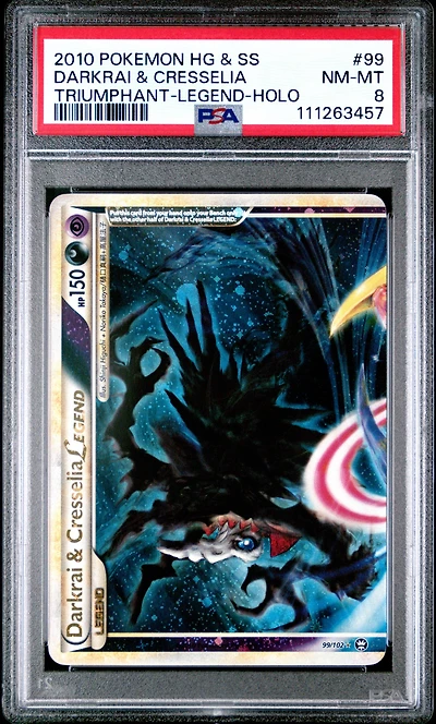 2010 Pokemon Heartgold & Soulsilver Triumphant Darkrai & Cresselia Legend-holo PSA