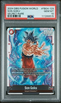 2024 Dragon Ball Super Card Game Fusion World Ultra Limit Fb04-129 Son Goku Secret Rare PSA 10