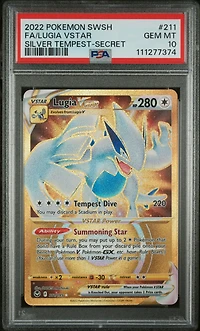 2022 Pokemon Sword & Shield Silver Tempest Full Art/lugia Vstar Secret PSA