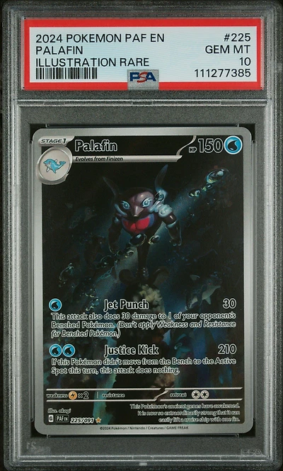 2024 Pokemon Paf En-paldean Fates 225 Palafin Illustration Rare PSA