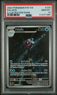 2024 Pokemon Paf En-paldean Fates 225 Palafin Illustration Rare PSA