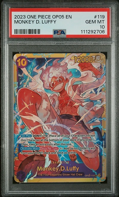 2023 One Piece Op05-awakening Of The New Era 119 Monkey D. Luffy PSA 10