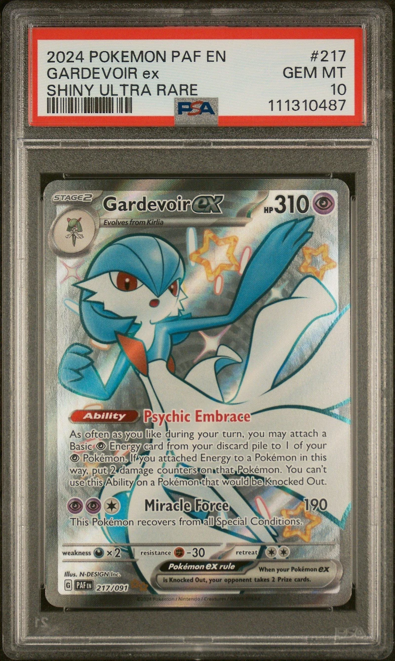 2024 Pokemon Paf En-paldean Fates 217 Gardevoir Ex Shiny Ultra Rare PSA