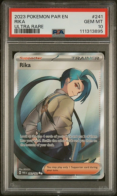 2023 Pokemon Par En-paradox Rift 241 Rika Ultra Rare PSA 10
