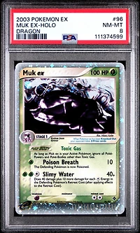 2003 Pokemon Ex Dragon 96 Muk Ex-holo PSA